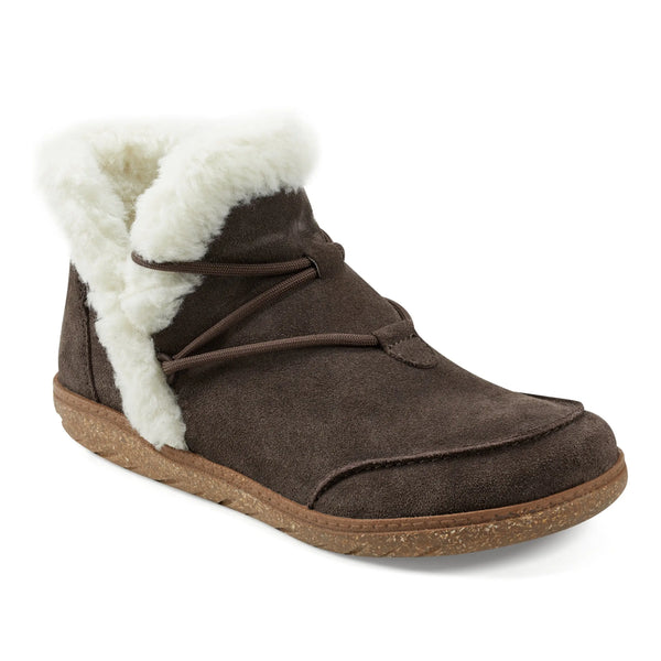 Earth Shoes Fleet Cold Weather Lace-up Casual Booties Dark Brown