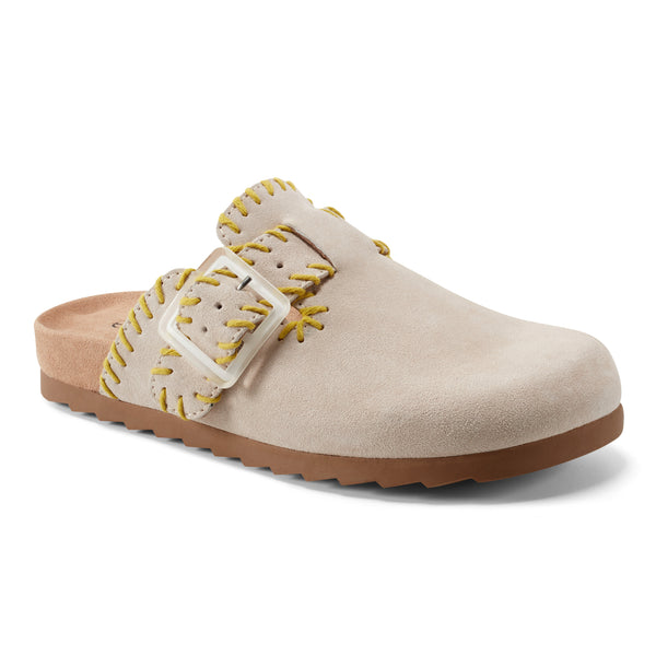 Earth Shoes Gena Round Toe Slip-on Flat Casual Clogs Light Natural