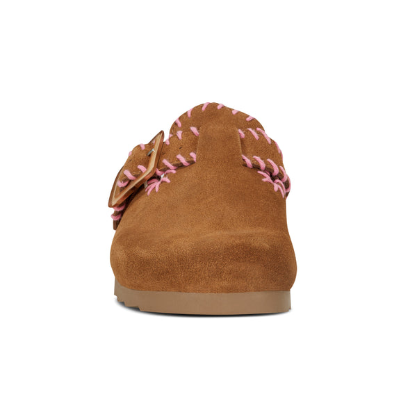 Earth Shoes Gena Round Toe Slip-on Flat Casual Clogs Medium Natural