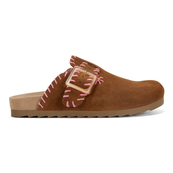 earth shoes Gena Round Toe Slip-on Flat Casual Clogs Medium Natural