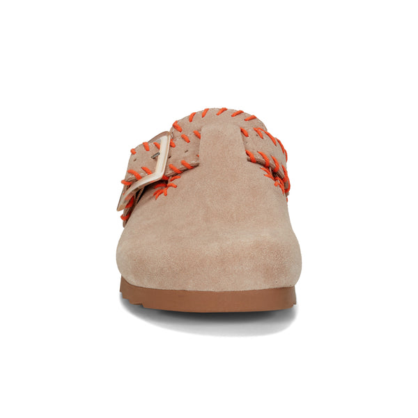 Earth Shoes Gena Round Toe Slip-on Flat Casual Clogs Taupe