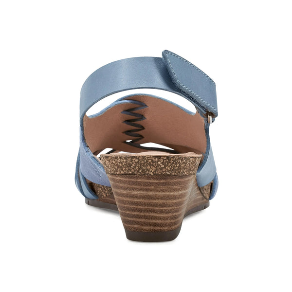 Earth Shoes Hartie Round Toe Stacked Heel Dress Sandals