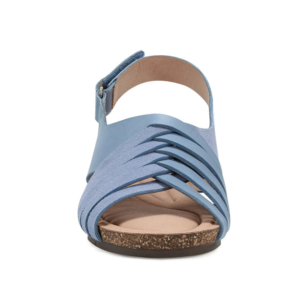 Earth Shoes Hartie Round Toe Stacked Heel Dress Sandals