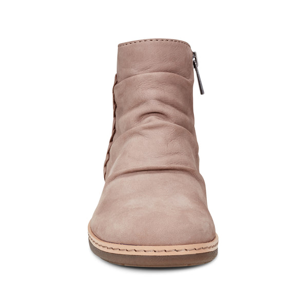 Earth Shoes Hilaree Water Repellent Round Toe Ruched Casual Booties Taupe