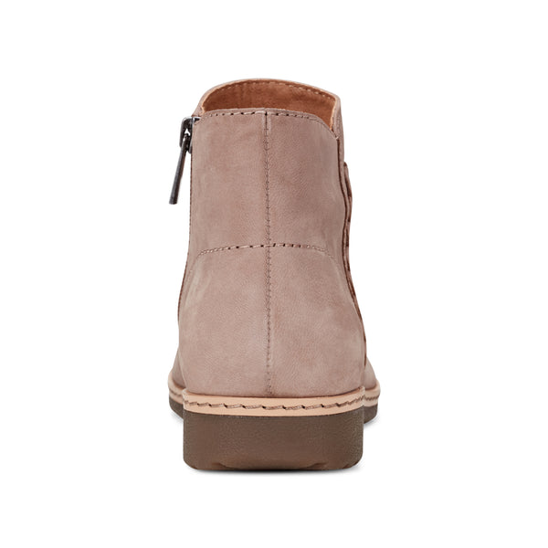 Earth Shoes Hilaree Water Repellent Round Toe Ruched Casual Booties Taupe
