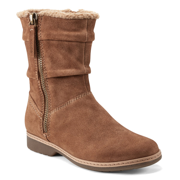 Earth Shoes Hyland Water Repellent Round Toe Flat Casual Booties Medium Natural