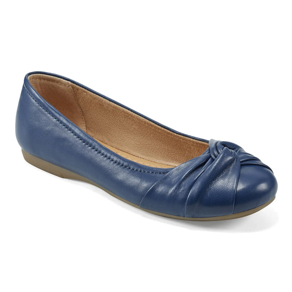 Earth Shoes Jacci Lightweight Round Toe Slip-on Dress Flats Dark Blue