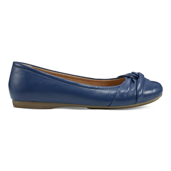 earth shoes Jacci Lightweight Round Toe Slip-on Dress Flats Dark Blue