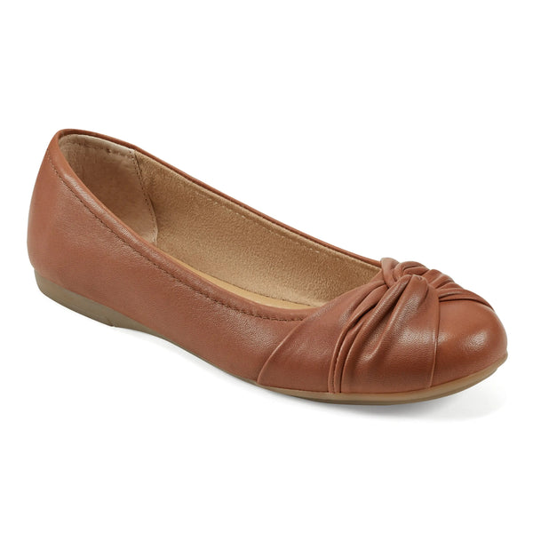Earth Shoes Jacci Lightweight Round Toe Slip-on Dress Flats Medium Brown