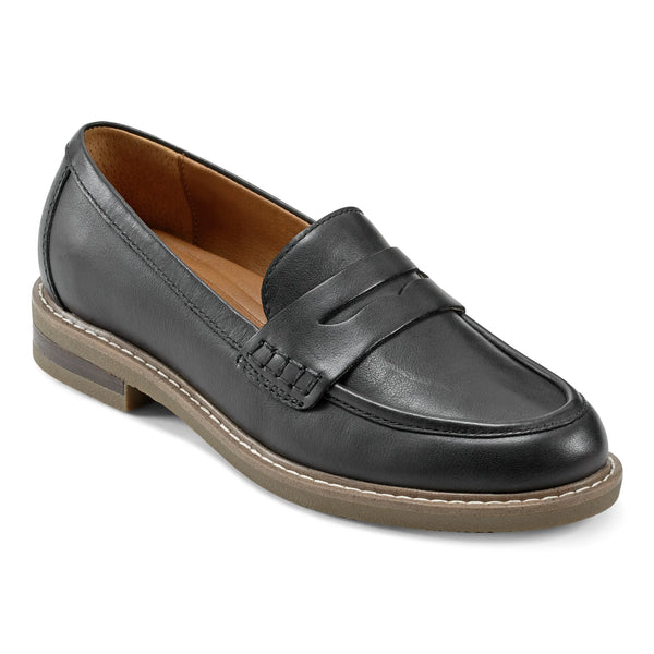 Earth Shoes Javas Round Toe Casual Slip-on Loafers Black