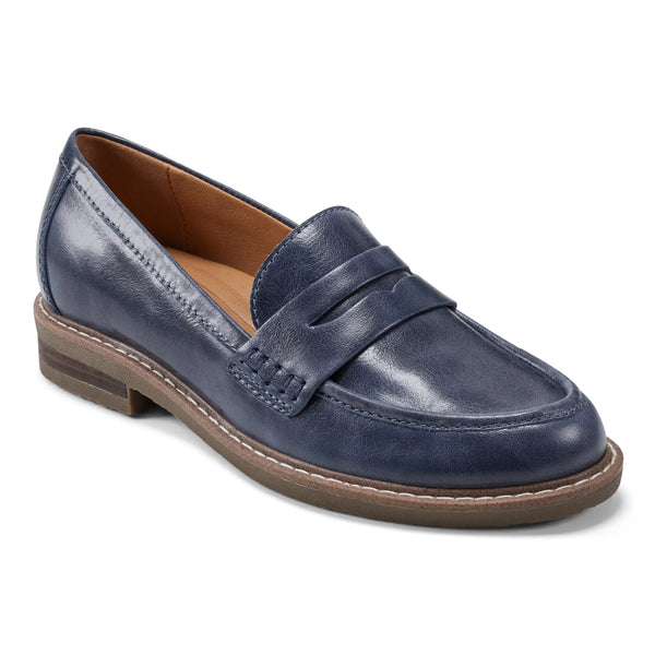 Earth Shoes Javas Round Toe Casual Slip-on Loafers Dark Blue