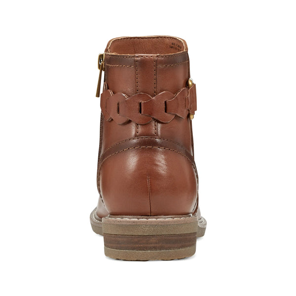 Earth Shoes Jenna Round Toe Casual Booties Dark Natural