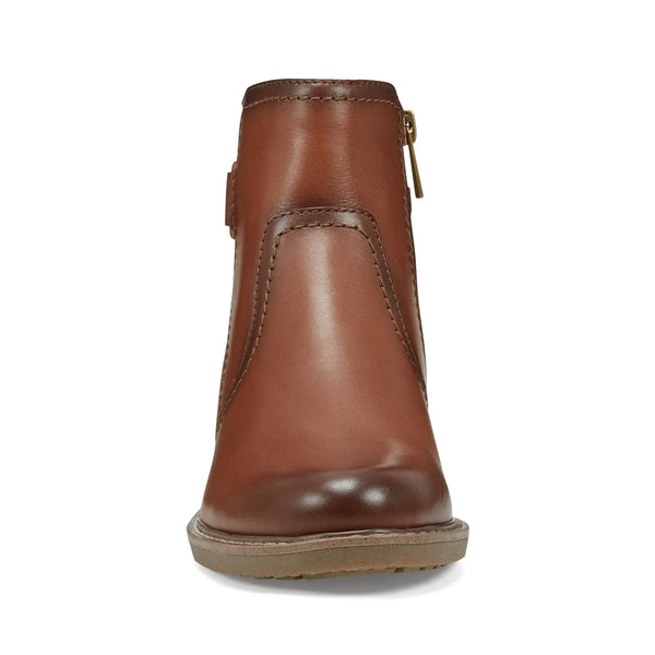 Earth Shoes Jenna Round Toe Casual Booties Dark Natural