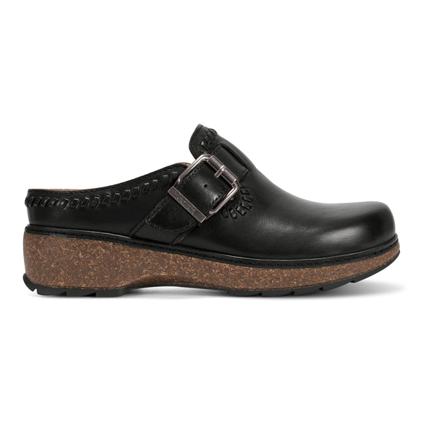 earth shoes Kay Round Toe Slip-on Casual Clogs Black