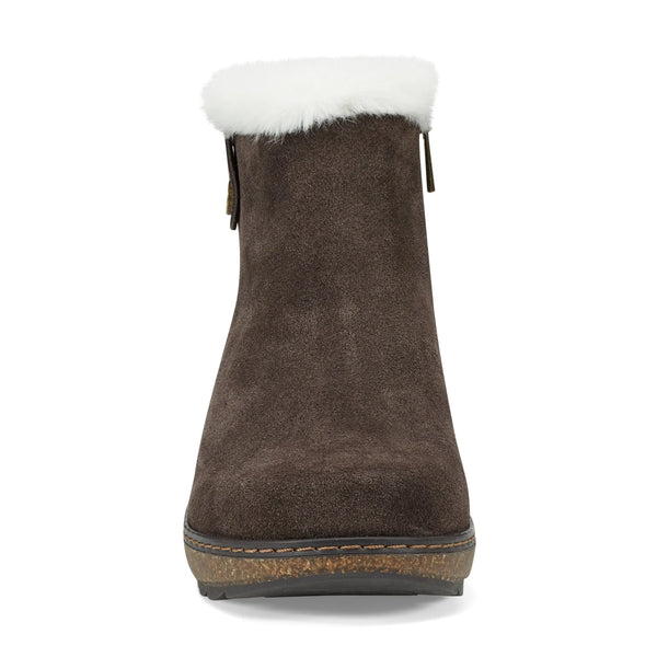 Earth Shoes Kim Cold Weather Round Toe Casual Booties Dark Brown