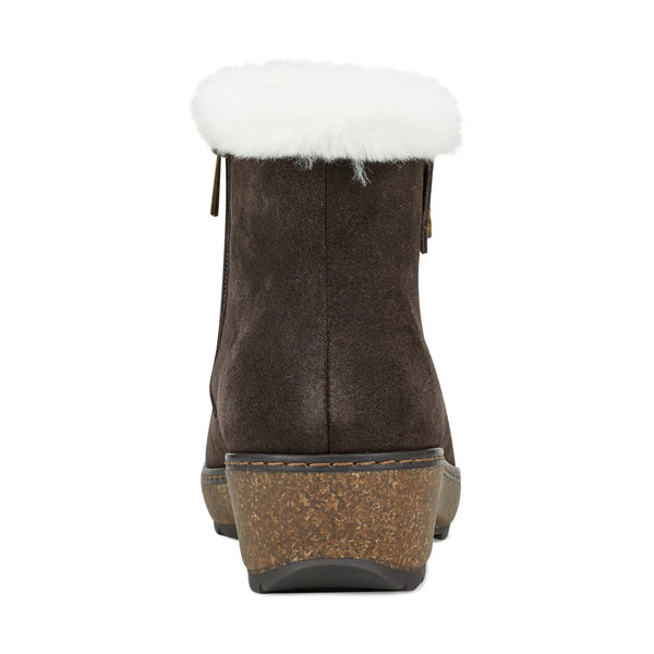Earth Shoes Kim Cold Weather Round Toe Casual Booties Dark Brown