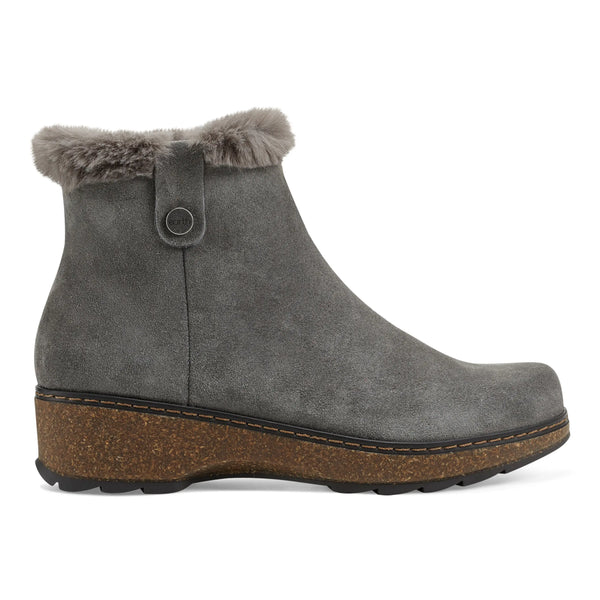 earth shoes Kim Cold Weather Round Toe Casual Booties Dark Gray