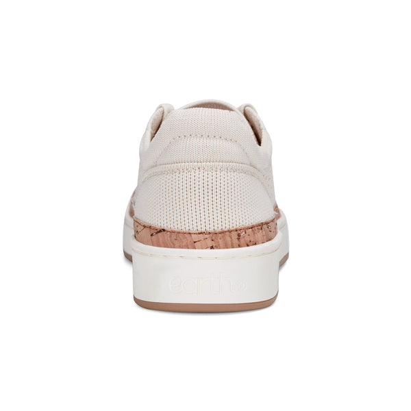Earth Shoes Knight Round Toe Lace-up Casual Sneakers Ivory