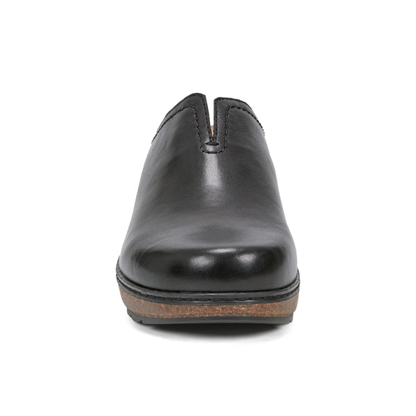 Earth Shoes Kolia Round Toe Slip-on Casual Clogs Black Leather