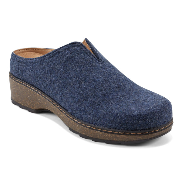 Earth Shoes Kolia Round Toe Slip-on Casual Clogs Dark Blue