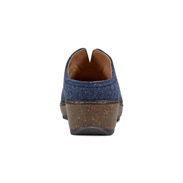 Earth Shoes Kolia Round Toe Slip-on Casual Clogs Dark Blue