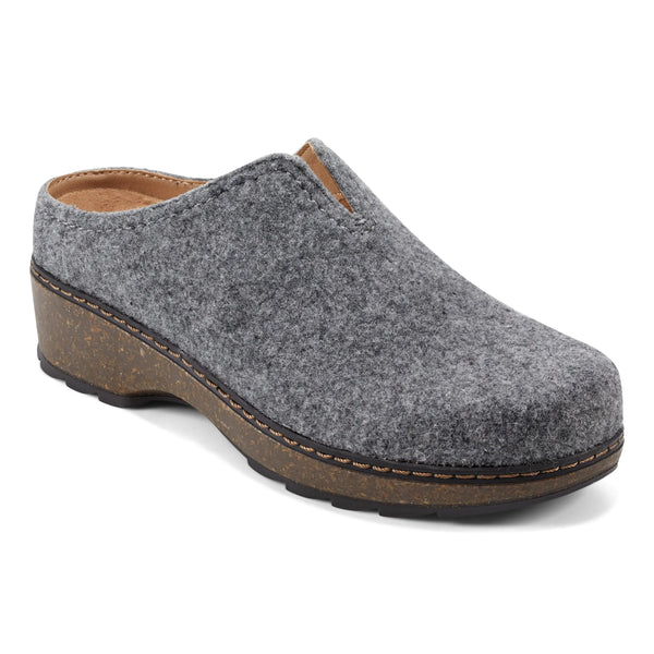 Earth Shoes Kolia Round Toe Slip-on Casual Clogs Light Gray