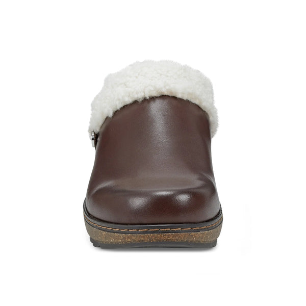 Earth Shoes Kona Round Toe Slip-on Casual Clogs Dark Brown