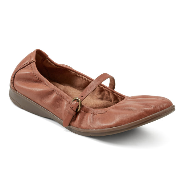 Earth Shoes Korvino Mary Jane Casual Flats Medium Brown