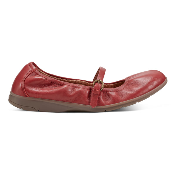 earth shoes Korvino Mary Jane Casual Flats Medium Red
