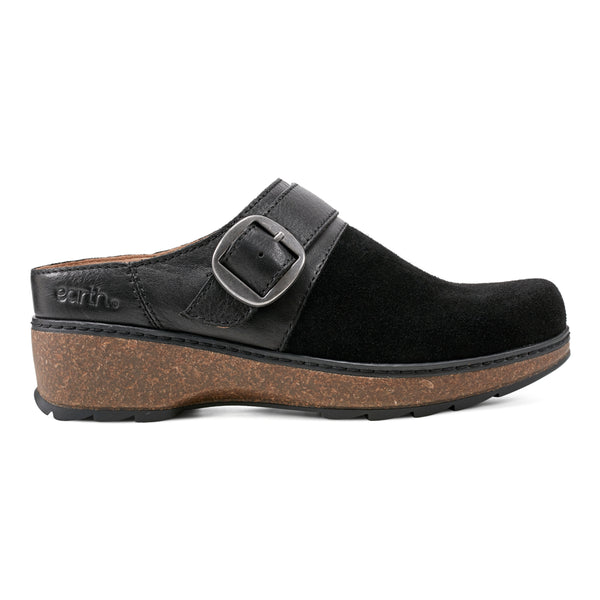 earth shoes Kulla Slip-on Round Toe Casual Clogs Black
