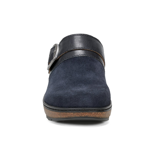 Earth Shoes Kulla Slip-on Round Toe Casual Clogs Dark Blue