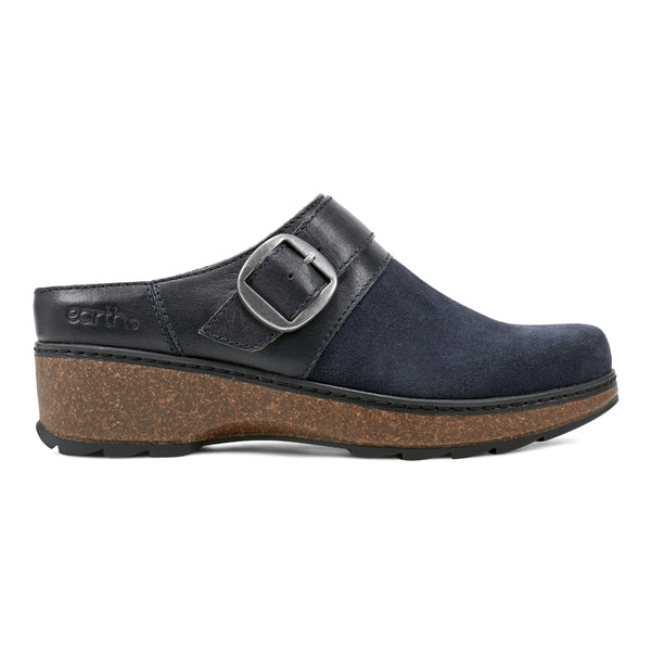 earth shoes Kulla Slip-on Round Toe Casual Clogs Dark Blue