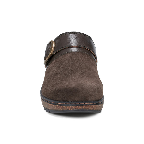 Earth Shoes Kulla Slip-on Round Toe Casual Clogs Dark Brown