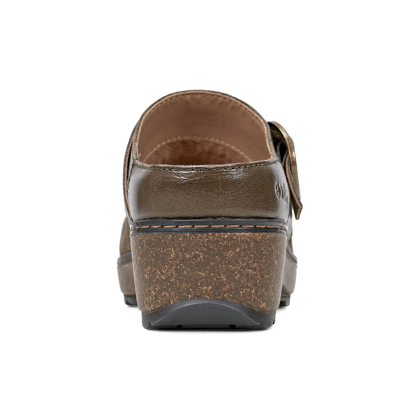 Earth Shoes Kulla Slip-on Round Toe Casual Clogs Dark Green