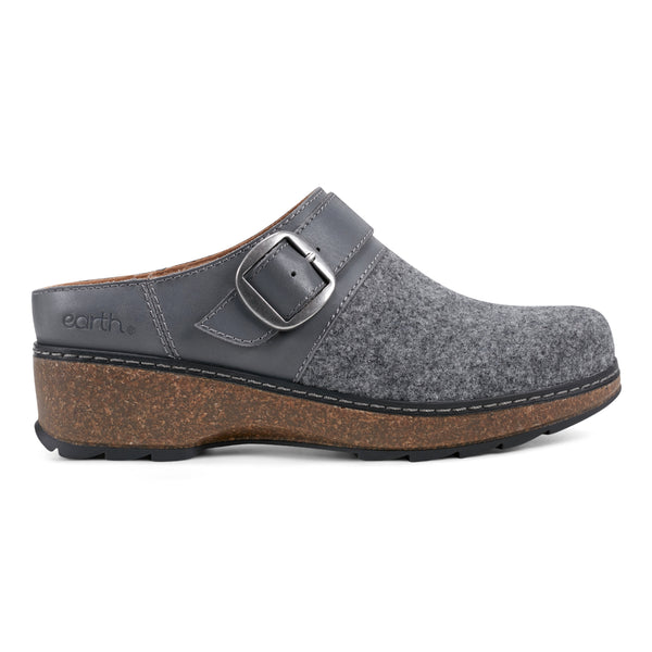 earth shoes Kulla Slip-on Round Toe Casual Clogs Medium Gray
