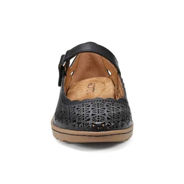 Earth Shoes Lady Perforated Slip-On Ballet Flat Black