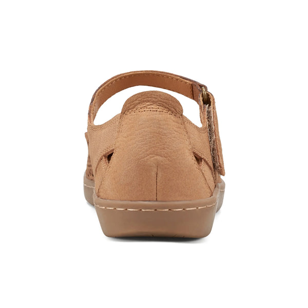 Earth Shoes Lady Perforated Slip-On Ballet Flat Dark Brown