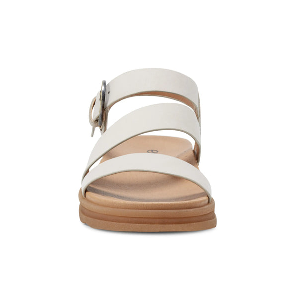 Earth Shoes Lainey Casual Strappy Round Toe Flat Sandals Ivory