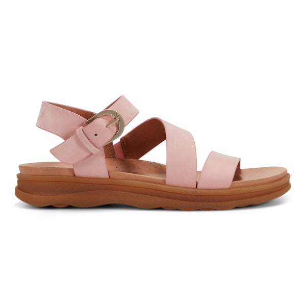 earth shoes Lainey Casual Strappy Round Toe Flat Sandals Light Pink