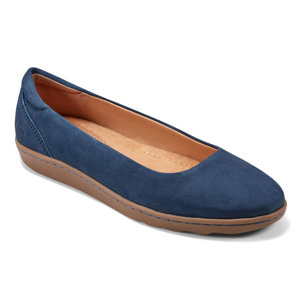 Earth Shoes Landen Round Toe Casual Flats Dark Blue