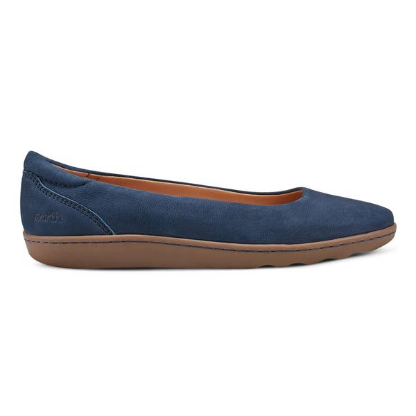 earth shoes Landen Round Toe Casual Flats Dark Blue