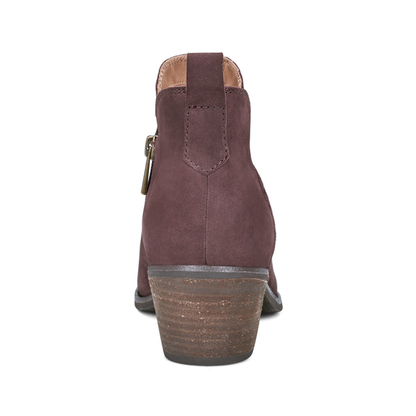 Earth Shoes Marisole Block Heel Slip-on Casual Booties Dark Red