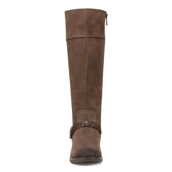 Earth Shoes Mira Round Toe High Shaft Casual Boots Dark Brown