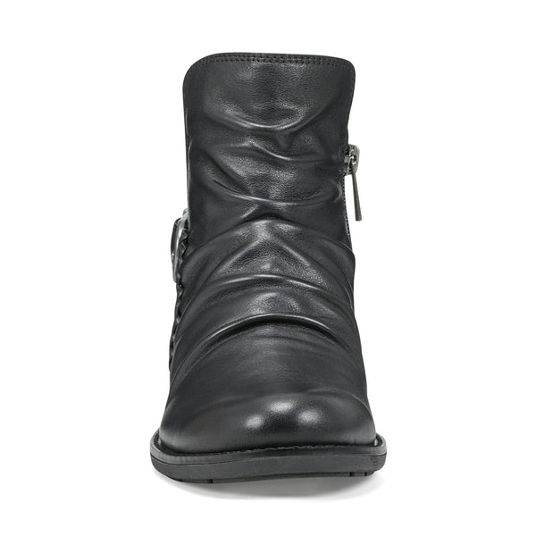 Earth Shoes Naira Round Toe Ruched Casual Booties Black