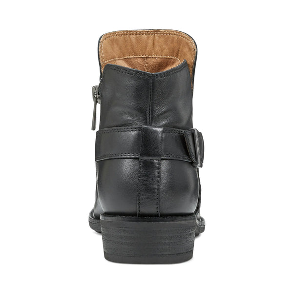 Earth Shoes Naira Round Toe Ruched Casual Booties Black