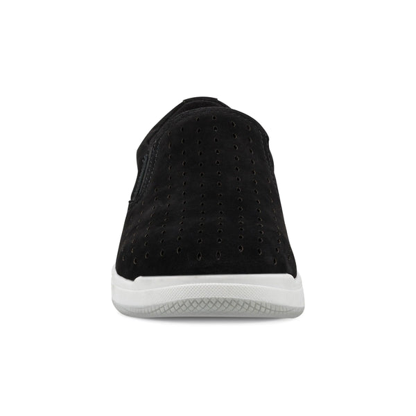 Earth Shoes Nel Laser Cut Round Toe Casual Slip-on Sneakers Black