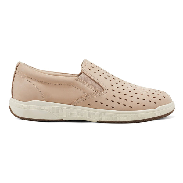 earth shoes Nel Laser Cut Round Toe Casual Slip-on Sneakers Light Natural