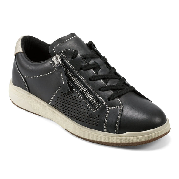 Earth Shoes Netta Round Toe Casual Lace-up Sneakers Black