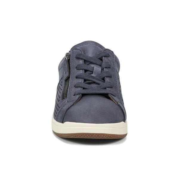 Earth Shoes Netta Round Toe Casual Lace-up Sneakers Dark Blue