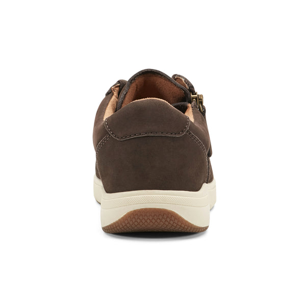Earth Shoes Netta Round Toe Casual Lace-up Sneakers Dark Brown